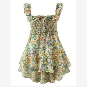 Small smocked floral dress